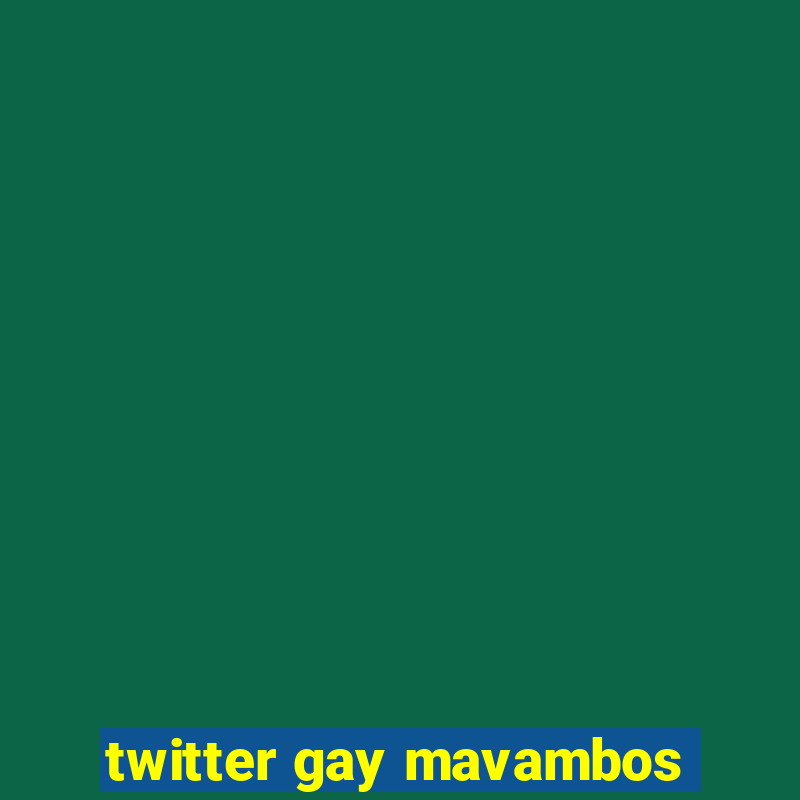 twitter gay mavambos