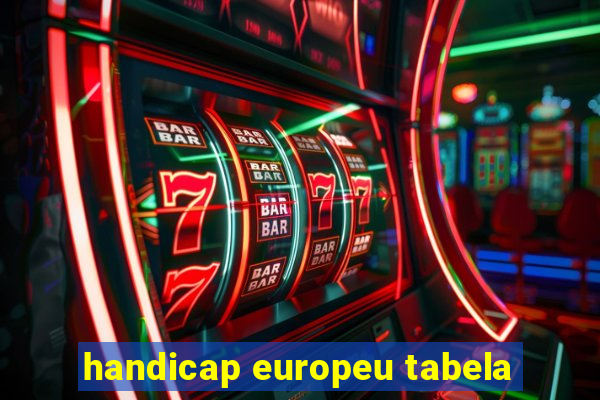 handicap europeu tabela