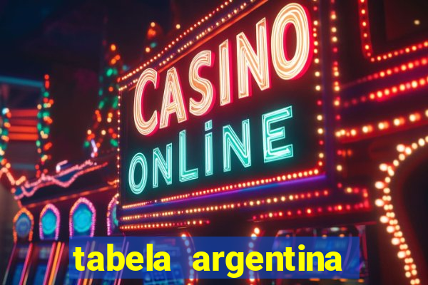 tabela argentina torneo betano