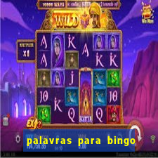 palavras para bingo cha de bebe