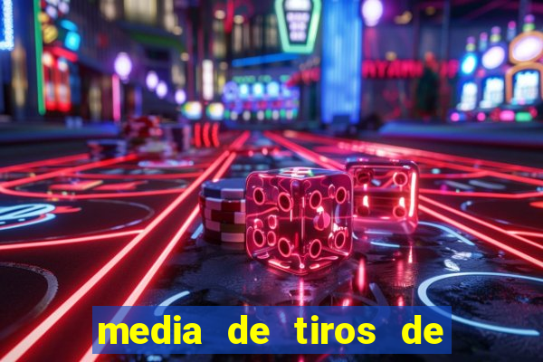 media de tiros de meta por jogo