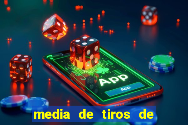 media de tiros de meta por jogo