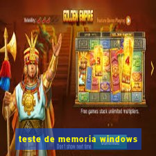 teste de memoria windows