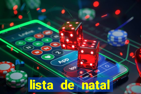 lista de natal para imprimir