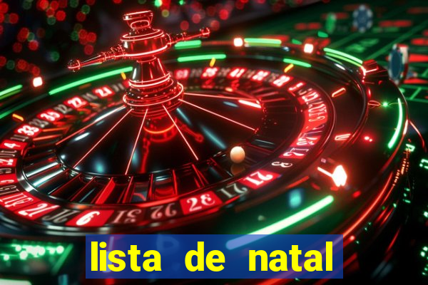 lista de natal para imprimir