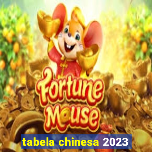 tabela chinesa 2023