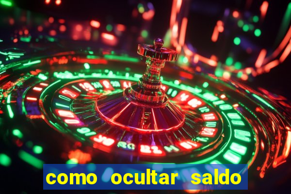 como ocultar saldo na betfair