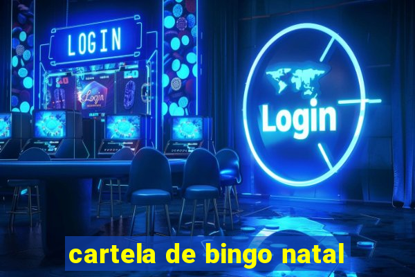 cartela de bingo natal