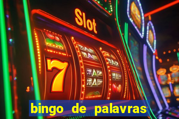 bingo de palavras 3 ano