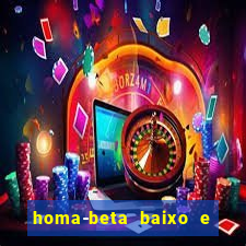 homa-beta baixo e glicose normal