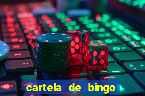 cartela de bingo cha de bebe