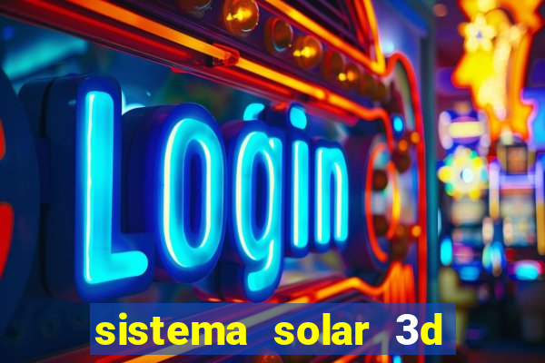 sistema solar 3d em movimento