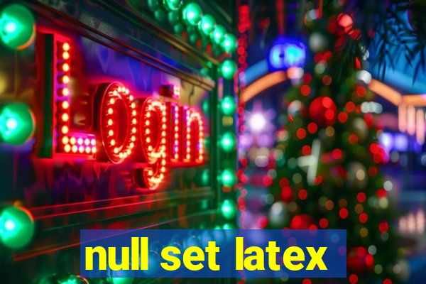 null set latex