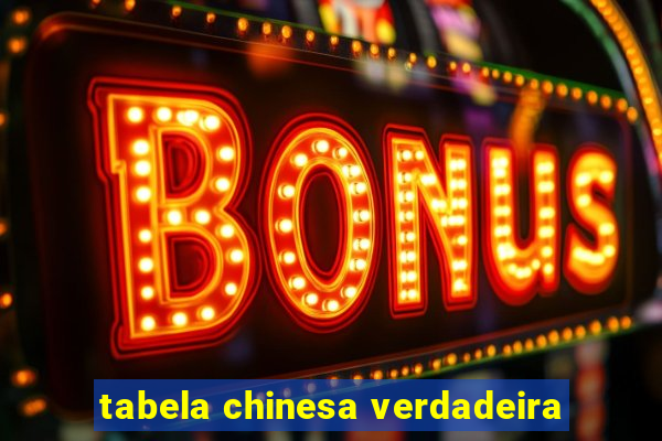 tabela chinesa verdadeira