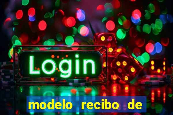 modelo recibo de pagamento word