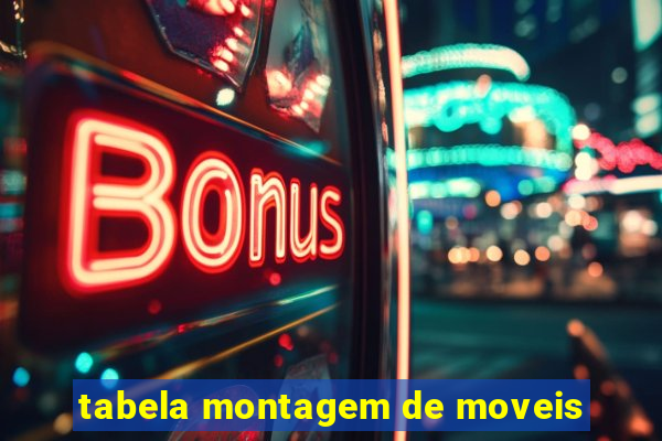 tabela montagem de moveis