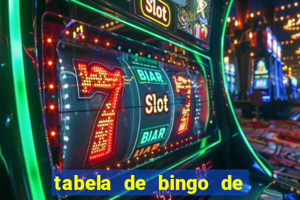 tabela de bingo de 1 a 100