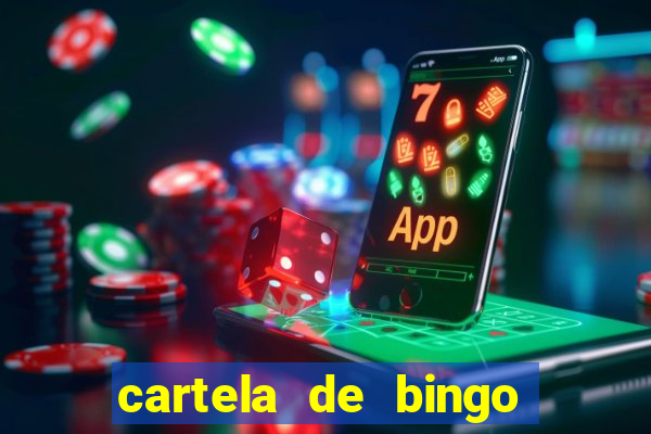 cartela de bingo cha de bebe