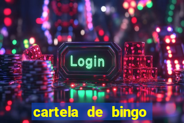 cartela de bingo cha de bebe