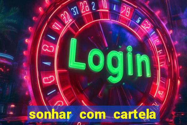 sonhar com cartela de bingo